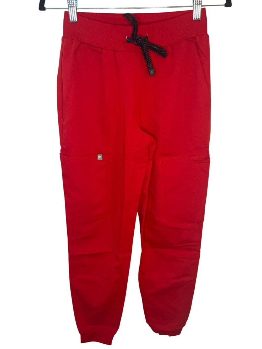 Fabletics On-Call Jogger Scrub Pants Goji Red Elastic Wmn's Size XS Regular NEW